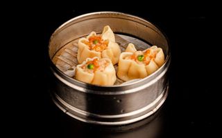 Ravioli di gamberi al vapore