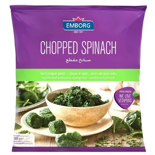 EMBORG CHOPPED SPINACH  900G