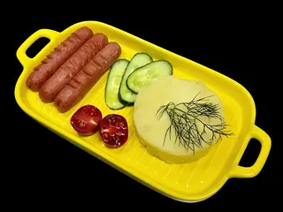 Картофельное пюре с сосиской (300г)