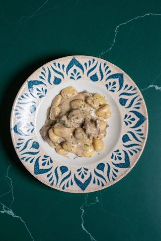 Porcini con bistecca pasta