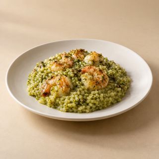 Risotto Pesto Gambas