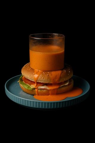 100. Мексиканский бургер с брынзой