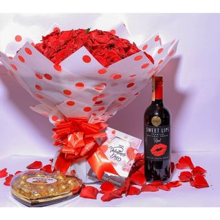 100 Red Roses, Sweetlips, Chocolate