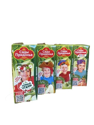 Сады придонья сок трубочкой (0,2л) в ассортименте