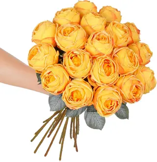 10 Rose gialle 50 cm