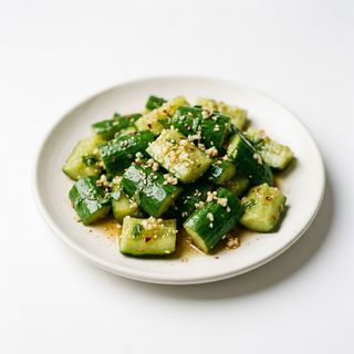 10. Cetrioli schiacciati all'aglio 拍黄瓜