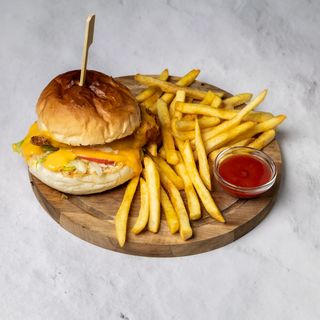 Crispy chicken burger