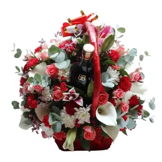 Wine and Chocolate Gift Basket