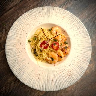 Spaghetti с креветками (250г)