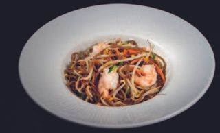 125 Yaki soba gamberi e verdure