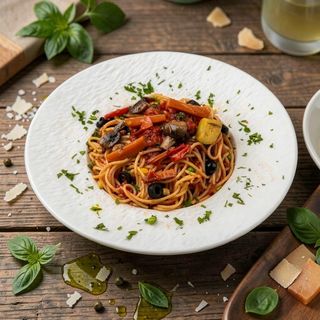 Pasta alle Verdure Grigliate al Pomodoro