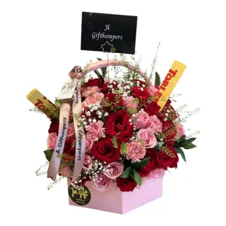 Flowers Basket With Chocolate