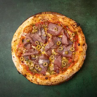 Pizza Pesto Prosciutto