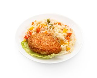 Котлеты пожарские с рисом перец светофор (250г)