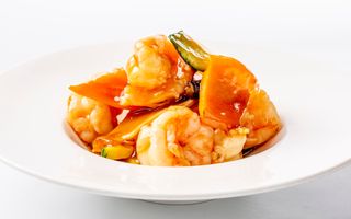 168. Gamberi con verdure - 10 pezzi