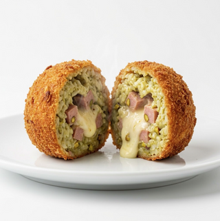 Arancino pistacchio e mortadella