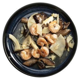 180-Gamberi con funghi e bambù