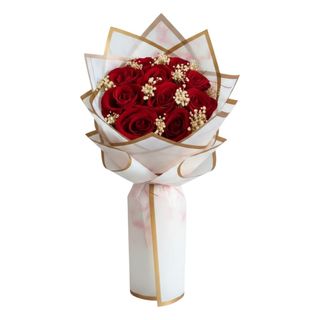 Scarlet Romance & Baby's Breath