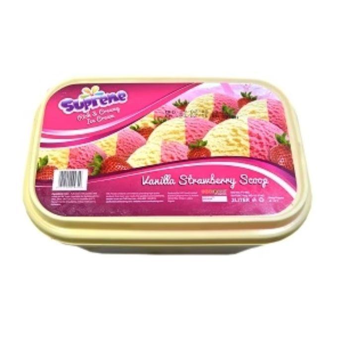Supreme Vanilla Strawberry Scoop 2L