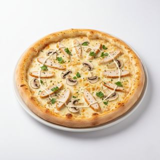 Пицца с курицей и грибами (600г)