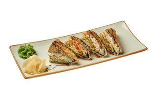 Жареный кран-ролл со снежным крабом (4шт\140г)