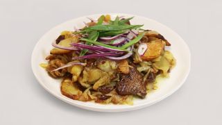 Жареная картошка с мясом (500г)