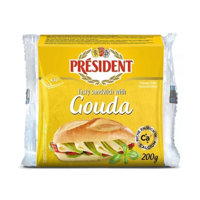 President Gouda Sliced Cheese 200G