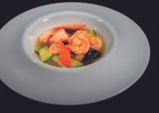 226 Gamberi saltati con verdure