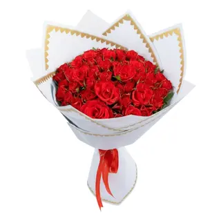 Mid-Size Crimson Rose Bouquet