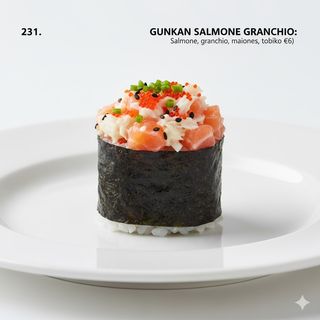 231 Gunkan salmone granchio