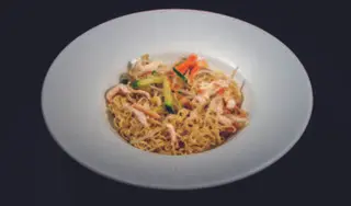 233 Yaki ramen con gamberi e verdure