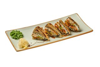 Жареный кранч-ролл с угрём (4шт\160г)