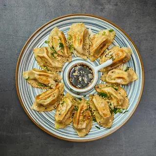 Pan fried chicken dumpling