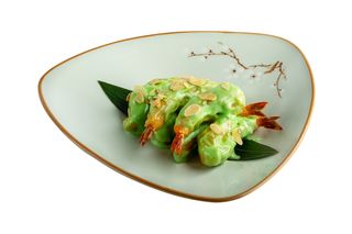 Креветки в сладком соусе Васаби с миндалем (200г)