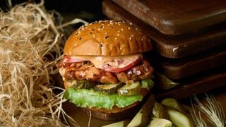 Бургер с кусочками курицы(300г)