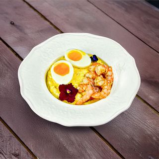 Кукурузная каша с креветками (450г)
