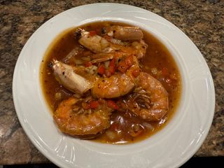 28. Gamberoni in salsa chili