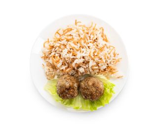 Биточки говяжьи гарнир рис по турецкий (270г)