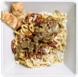 Tonnarelli alla carbonara tartufata