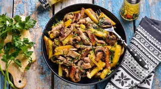 Телятина с картофелем и грибами (400г)