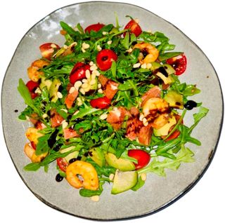 Руккола с креветками и апельсинами (300г)