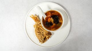 36. Pohani škampi s bambusom i kineskim gljivama