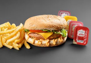 Комбо куринный бургер (380г)