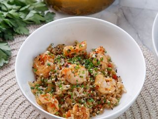 Рис с креветками и капустой ким-чи (380г)