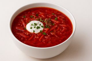 Украинский борщ со сметаной (350г)