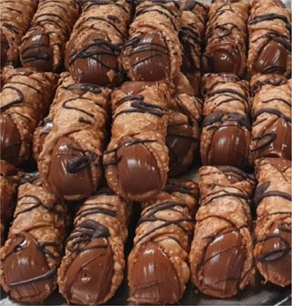Cannoli mignon alla Nutella di cioccolato 3 pezzi