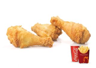 3 x Chicken menù  3 pezzi