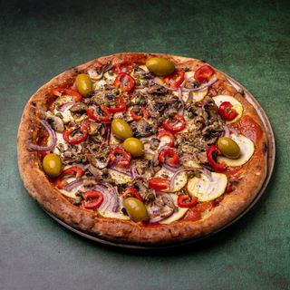 Pizza Veggie vegan + mozzarella