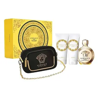 Versace Eros (Women) Set: 100ml EDP+ 100ml Body Lotion+ 100ml Shower Gel+ Clutch bag