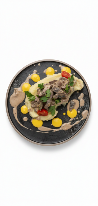 Бефстроганов с пюре (350г)